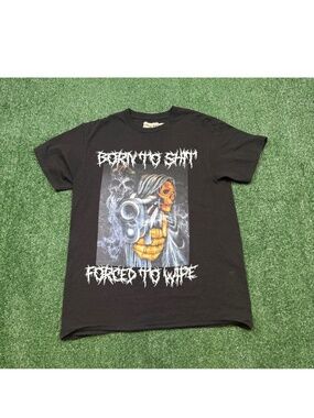 Teen Hearts Graphic T Shirt Men's Size M Black Short Sleeve Grim Reaper Goth Tee